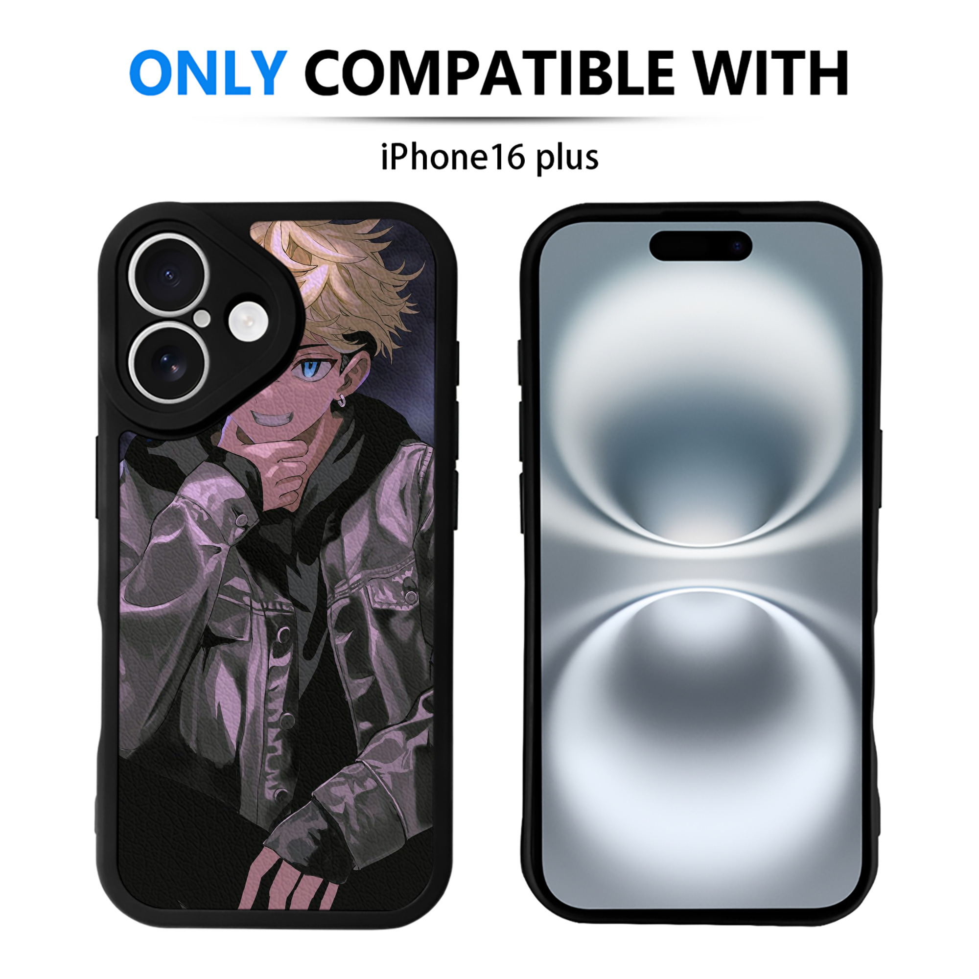 （画像用） 東京リベンジャーズ Tokyo Revengers 【iPhone 16シリーズ対応】シリコンスマホケース（レザー調） 材質：シリコン